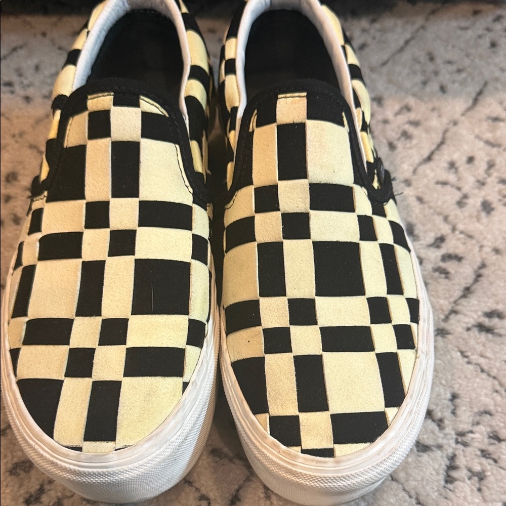 Vans Checkerboard Slip-On in Black and Cream